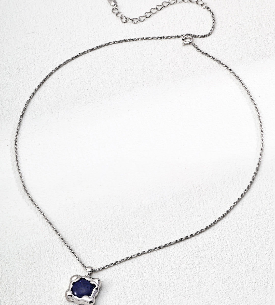 GentleWaveCo Lapis Lazuli S925 Silver Pendant Necklace D0622