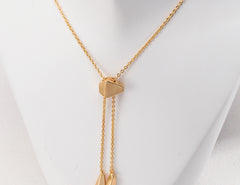 GentleWaveCo Adjustable Pearl Choker & Lariat Necklace - Pure Silver in White Gold & Vintage Gold D0465