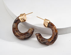 GentleWaveCo New Chinese Style Imitation Moss AgateEarrings  E01237