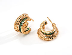 Gentlewaveco Vintage Style Zircon Elegant Stud Earrings E01315