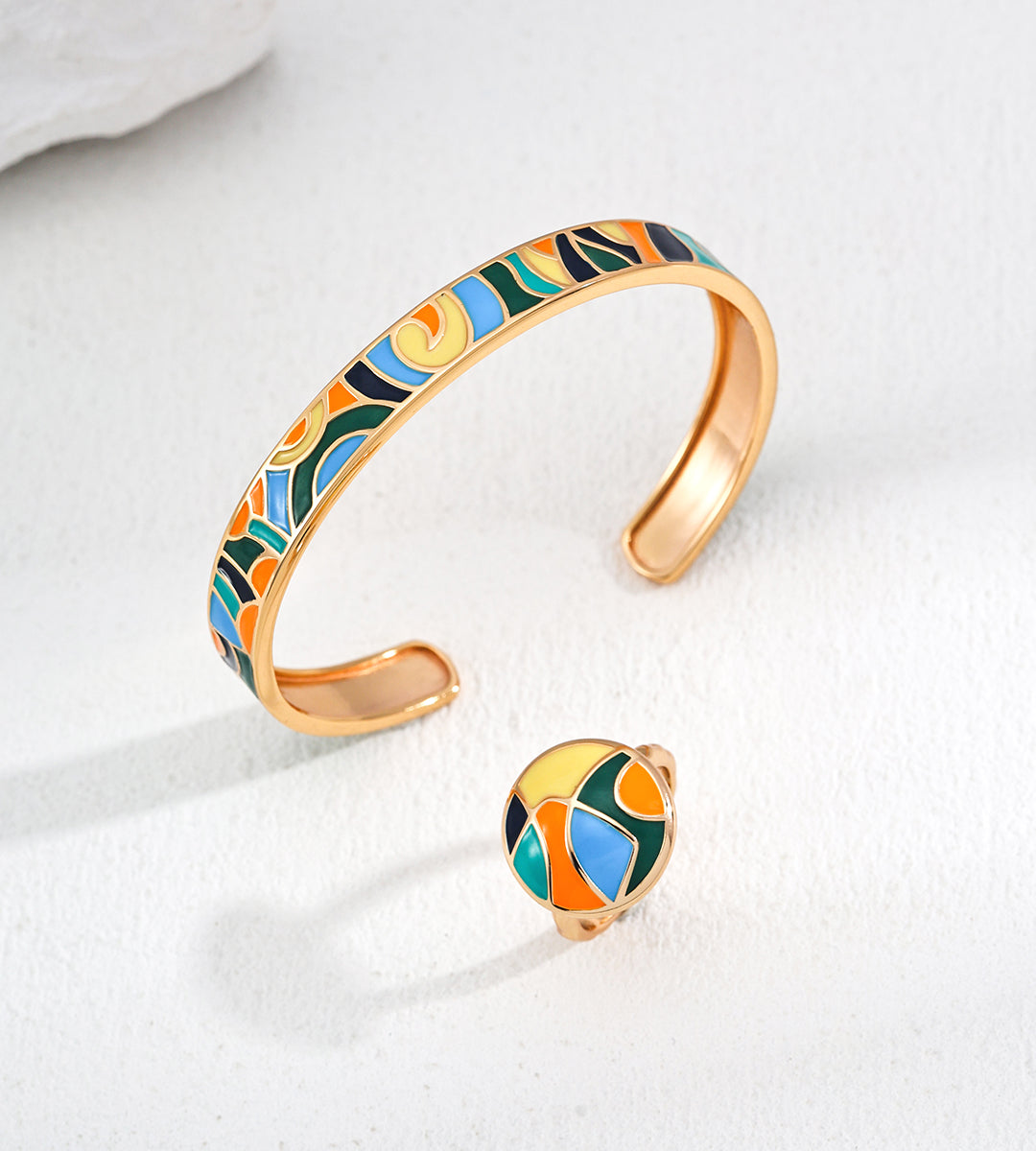 Gentlewaveco Artistic Enamel Van Gogh Inspired Adjustable Bracelet S0053-2