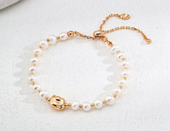 Gentlewaveco Minimalist Natural Pearl Adjustable Bracelet SL0166