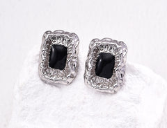 GentleWaveCo Vintage Black Enamel Earrings E01267