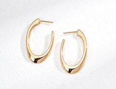 GentleWaveCo Silver Curve Earrings E0699